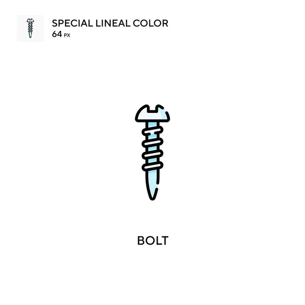 Bolt Icono Especial Vector Color Lineal Iconos Perno Para Proyecto — Vector de stock