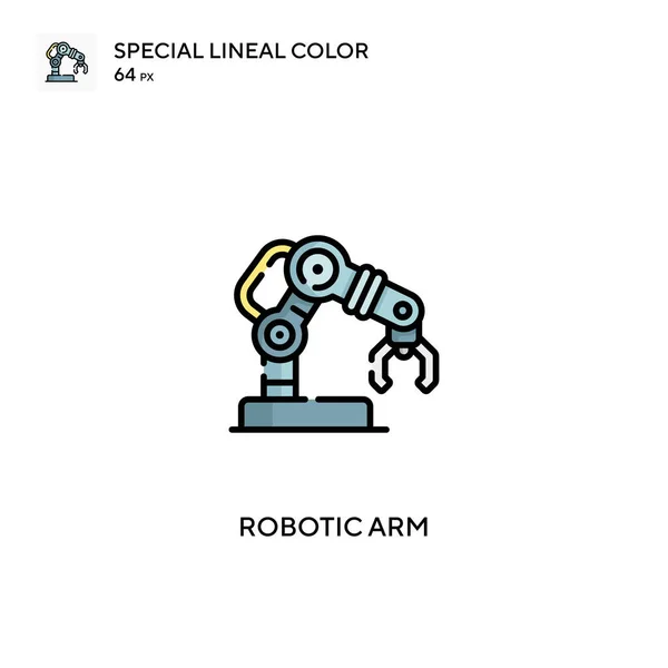 Robot Kar Különleges Lineáris Színvektor Ikon Robot Kar Ikonok Üzleti — Stock Vector