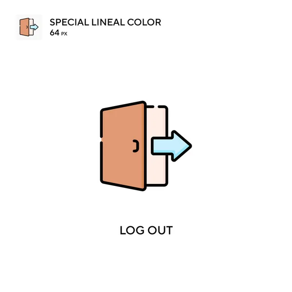 Log Out Special Lineal Color Vector Icon Log Out Icons — Stock Vector