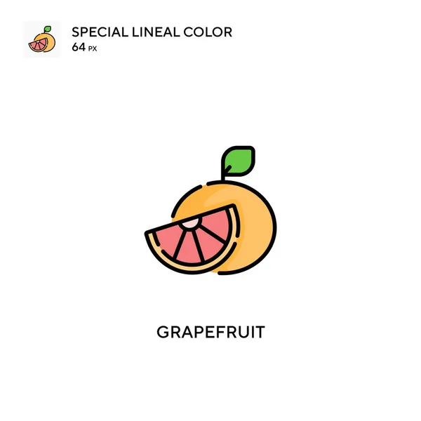 Grapefruit Speciale Lijnkleur Vector Icoon Grapefruit Iconen Voor Business Project — Stockvector