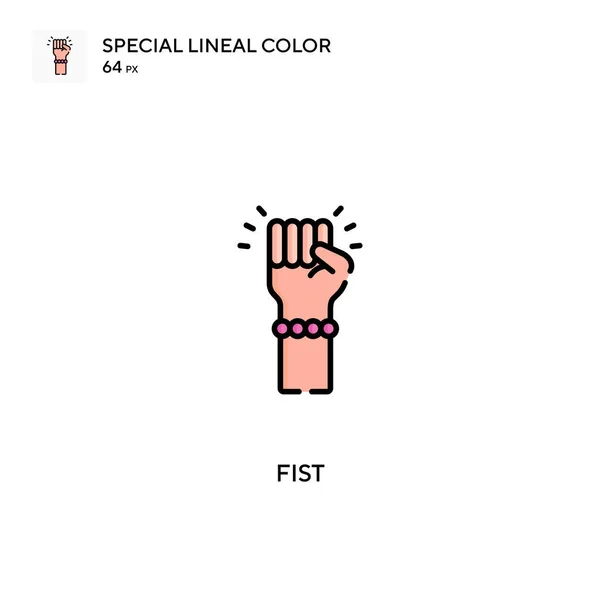 Fist Special Lineal Color Vector Icon Fist Icons Your Business — Stock Vector