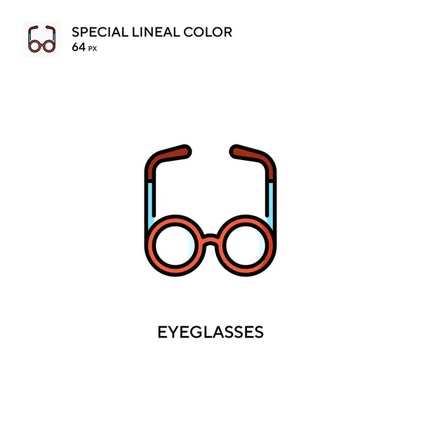 Eyeglasses Special Lineal Color Vector Icon Eyeglasses Icons Your Business — Stock Vector