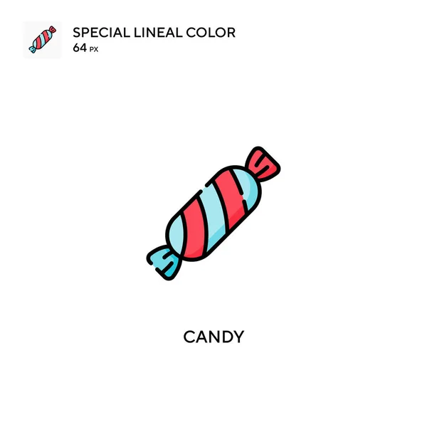 Candy Icono Especial Vector Color Lineal Iconos Caramelo Para Proyecto — Archivo Imágenes Vectoriales