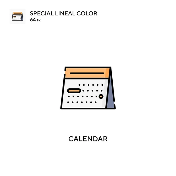Calendario Icono Especial Vector Color Lineal Iconos Calendario Para Proyecto — Archivo Imágenes Vectoriales