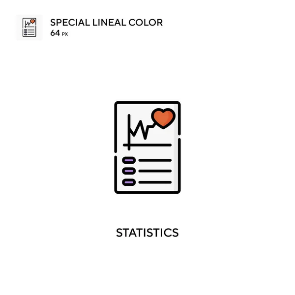 Estadísticas Icono Especial Vector Color Lineal Iconos Estadísticos Para Proyecto — Vector de stock