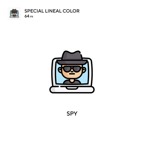 Spy Special Lineáris Szín Vektor Ikon Spy Ikonok Üzleti Projekt — Stock Vector