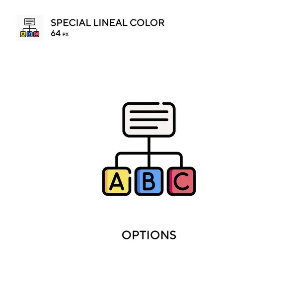 Alternativ Speciell Linjal Färg Vektor Ikon Alternativ Ikoner För Ditt — Stock vektor