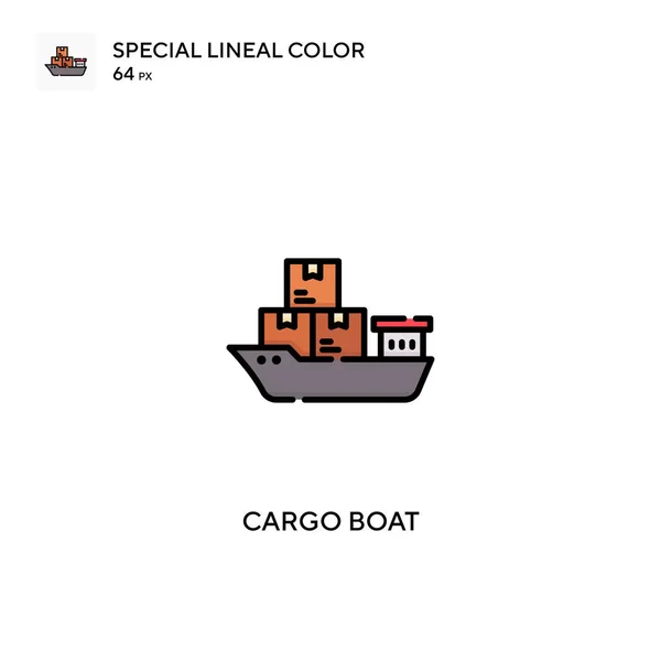 Barco Carga Icono Especial Vector Color Lineal Iconos Barco Carga — Archivo Imágenes Vectoriales