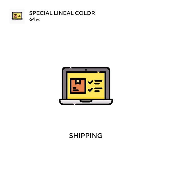 Envío Icono Especial Vector Color Lineal Iconos Envío Para Proyecto — Vector de stock