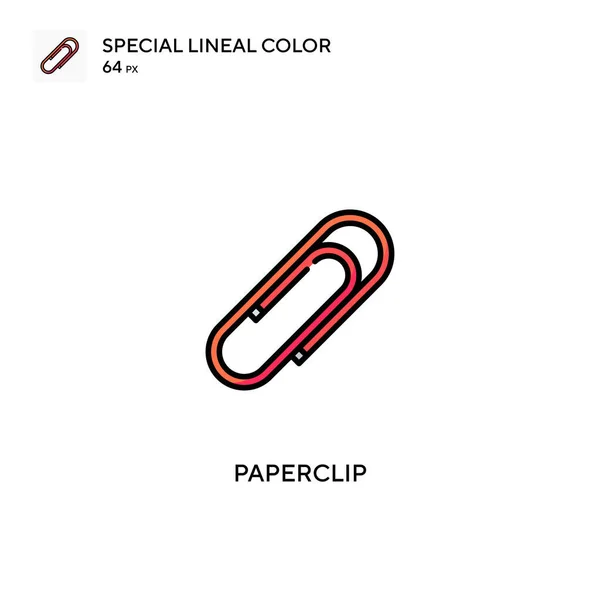 Paperclip Speciale Lijnkleur Vector Icoon Paperclip Iconen Voor Business Project — Stockvector