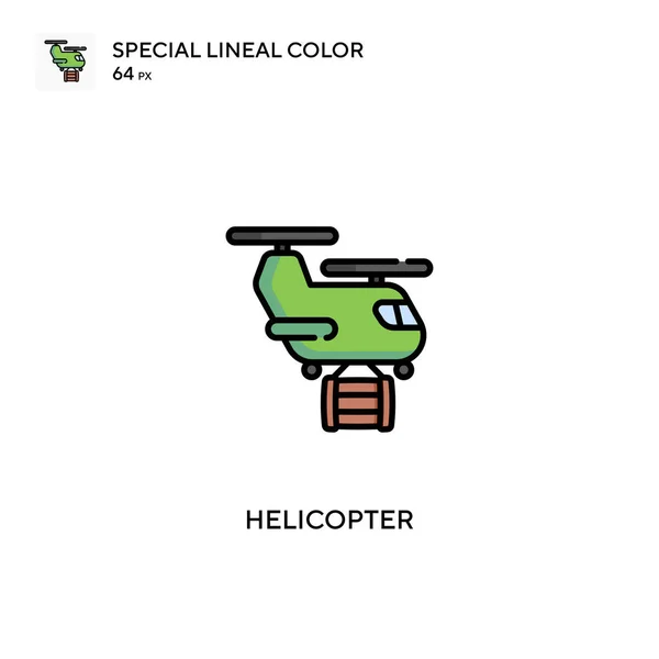 Helicóptero Ícone Vetorial Cor Linear Especial Ícones Helicóptero Para Seu — Vetor de Stock