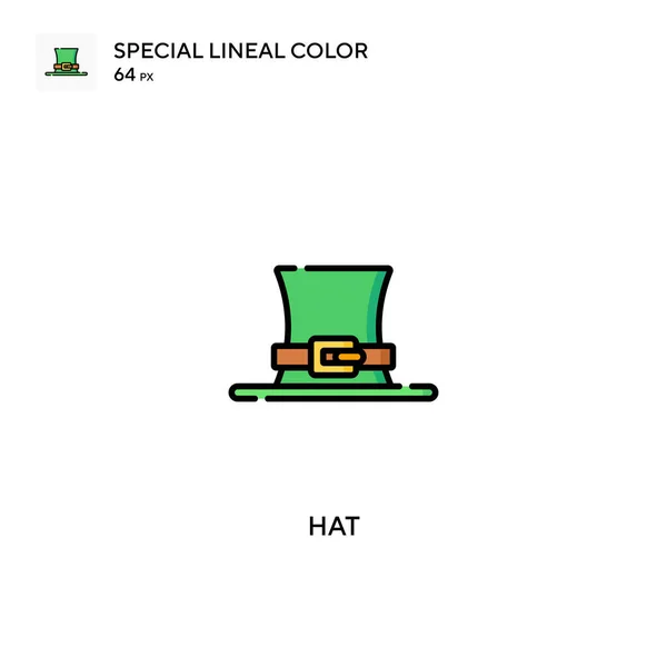 Sombrero Icono Especial Vector Color Lineal Iconos Sombreros Para Proyecto — Vector de stock