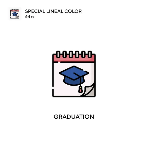 Graduación Icono Especial Vector Color Lineal Iconos Graduación Para Proyecto — Archivo Imágenes Vectoriales