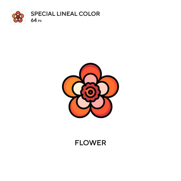 Flower Special Lineal Color Vector Icon Flower Icons Your Business — Stock Vector