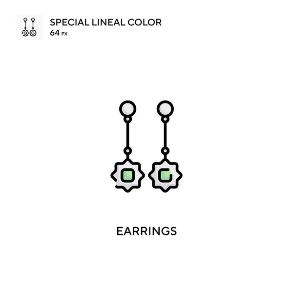 Earrings Special Lineal Color Vector Icon 비즈니스 프로젝트를 귀걸이 아이콘 — 스톡 벡터