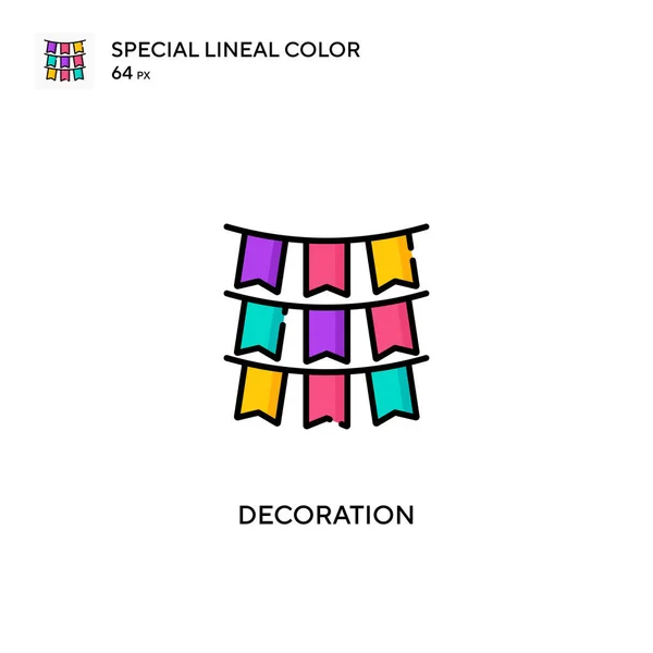 Decoration Special Lineal Color Vector Icon Decoration Icons Your Business — Stock Vector