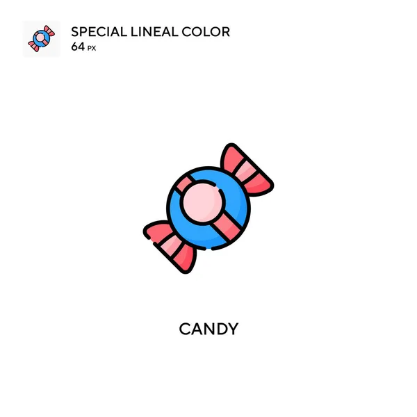 Candy Icono Especial Vector Color Lineal Iconos Caramelo Para Proyecto — Vector de stock