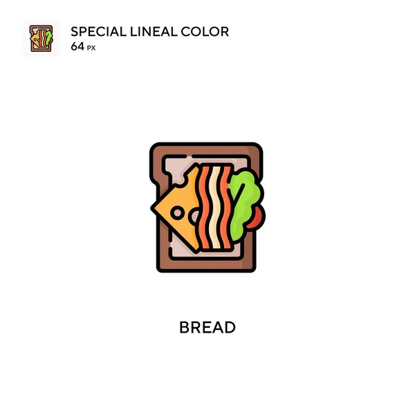 Pão Ícone Vetorial Cor Linear Especial Ícones Pão Para Seu — Vetor de Stock