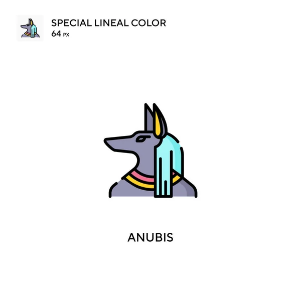 Anubis Icono Especial Vector Color Lineal Iconos Anubis Para Proyecto — Vector de stock