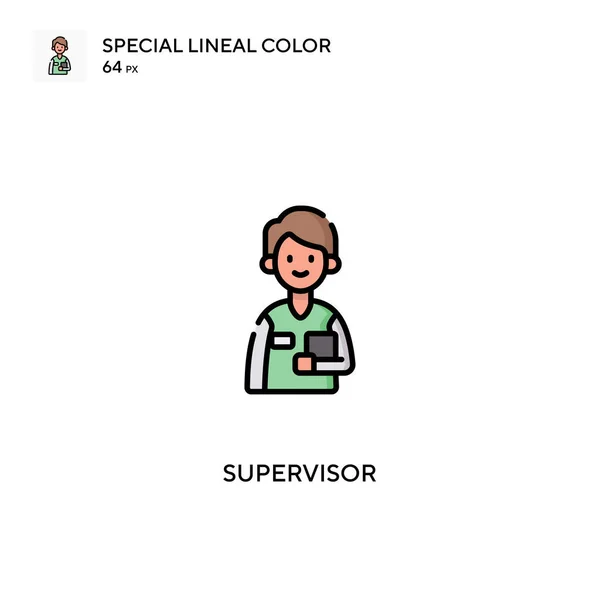 Supervisor Icono Especial Vector Color Lineal Iconos Supervisor Para Proyecto — Vector de stock