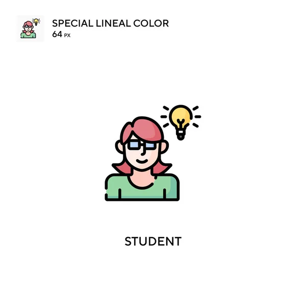 Icono Vector Color Lineal Student Special Iconos Estudiantes Para Proyecto — Archivo Imágenes Vectoriales