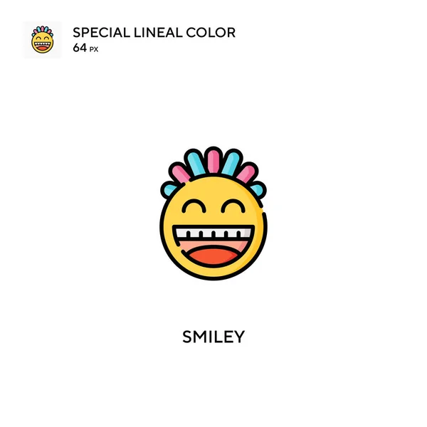 Smiley Special Color Vector Icon Улыбающиеся Иконки Вашего Бизнес Проекта — стоковый вектор