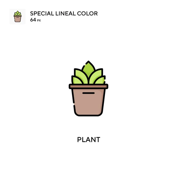 Plantera Speciella Linjal Färg Vektor Ikon Plantera Ikoner För Ditt — Stock vektor