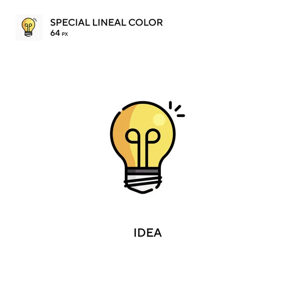 Idee Speciale Lijnkleur Vector Icoon Idee Iconen Voor Business Project — Stockvector