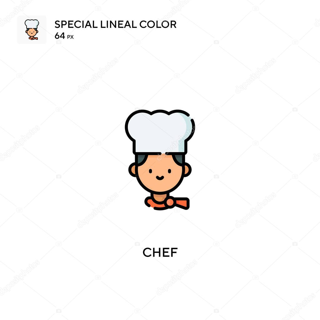 Chef Special lineal color vector icon. Chef icons for your business project