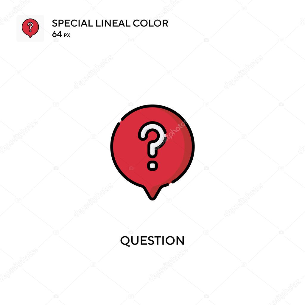 Question Special lineal color vector icon. Question icons for your business project