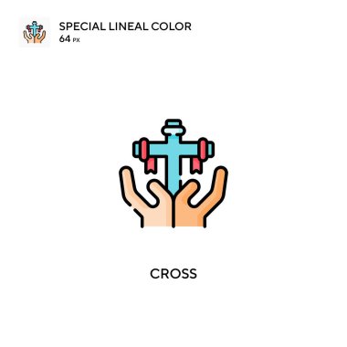 Özel doğrusal renk vektörü simgesini çapraz yap. İş projeniz için çapraz simgeler