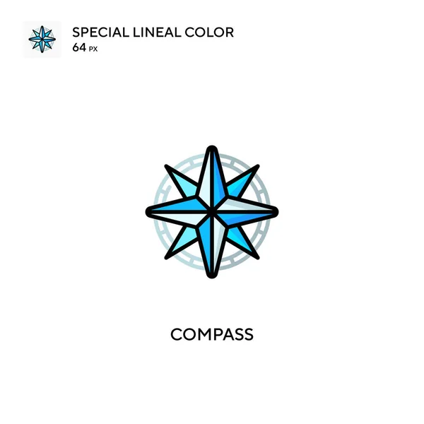 Compass Special Lineal Color Vector Icon Compass Icons Your Business — Stock Vector