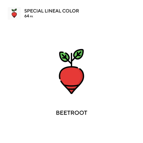 Beetroot Ειδικό Εικονίδιο Διάνυσμα Χρώματος Lineal Εικονίδια Beetroot Για Την — Διανυσματικό Αρχείο