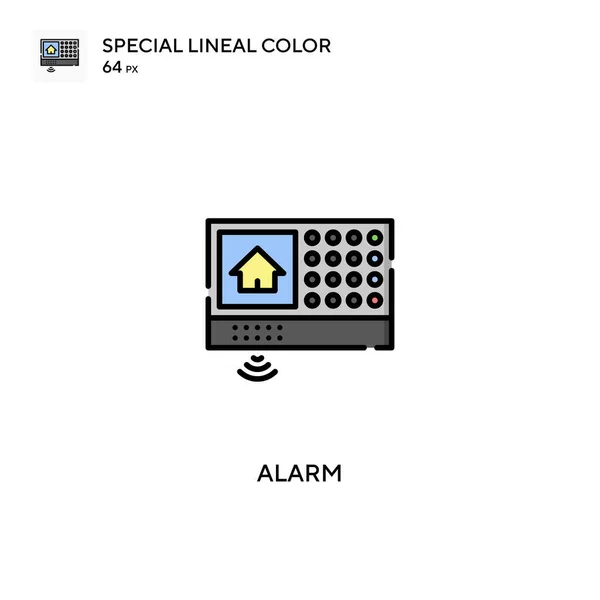 アラーム特殊線型カラーベクトルアイコン ビジネスプロジェクトのアラームアイコン — ストックベクタ