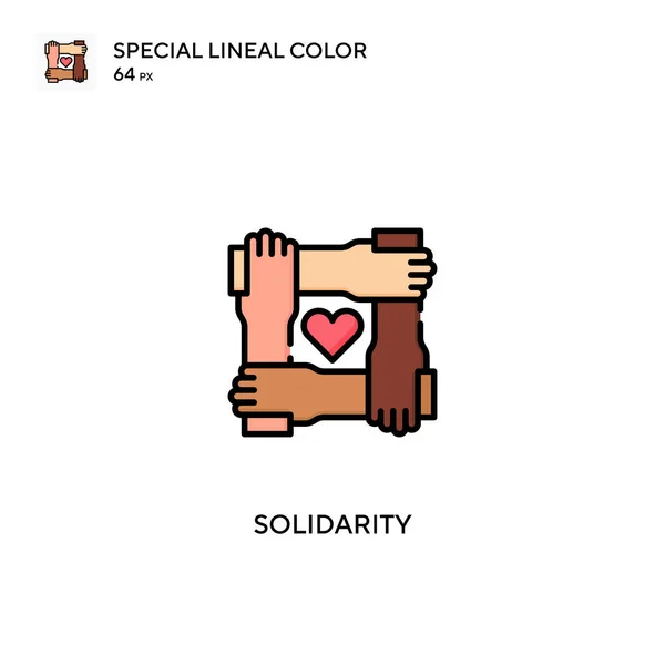 Szolidaritás Különleges Lineáris Szín Vektor Ikon Szolidaritási Ikonok Üzleti Projektjéhez — Stock Vector