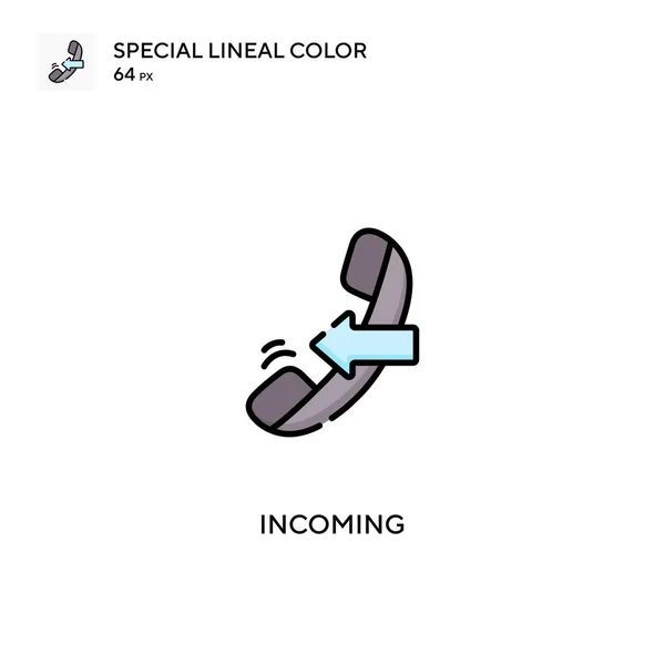 Icône Vectorielle Couleur Linéaire Spéciale Entrante Icônes Entrantes Pour Votre — Image vectorielle