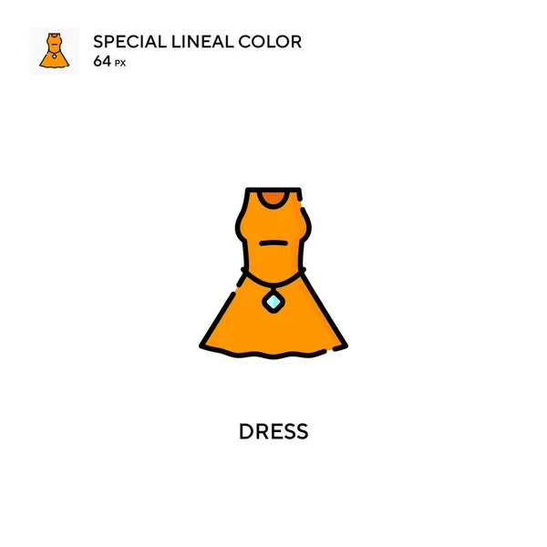 Dress Special Lineal Color Vector Icon Dress Icons Your Business — Stock Vector