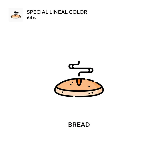 Bread Special Lineal Color Vector Icon 비즈니스 프로젝트를 아이콘 — 스톡 벡터