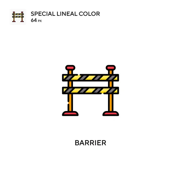 Bariéra Speciální Lineární Barevný Vektor Ikona Ikony Bariéry Pro Váš — Stockový vektor