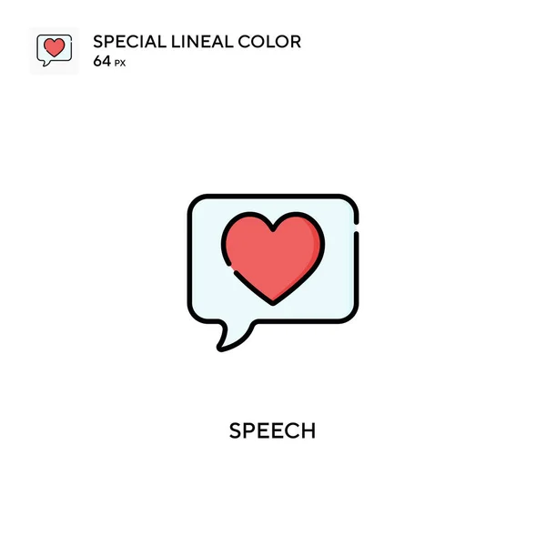 Speech Icono Especial Vector Color Lineal Iconos Voz Para Proyecto — Archivo Imágenes Vectoriales