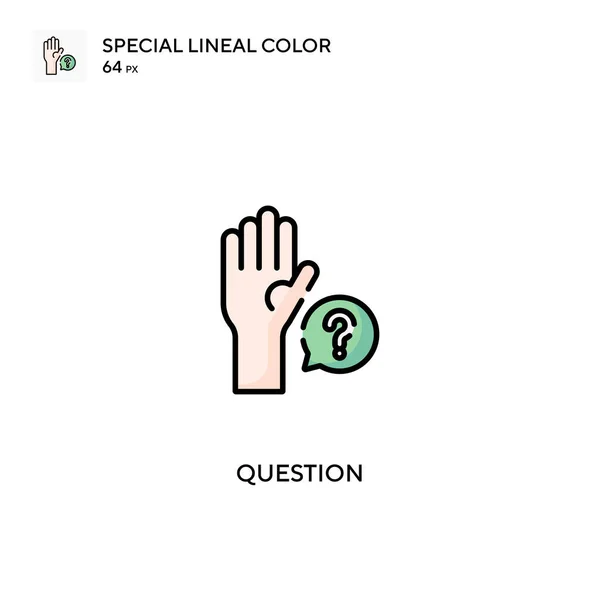 Pregunta Icono Especial Vector Color Lineal Iconos Preguntas Para Proyecto — Vector de stock