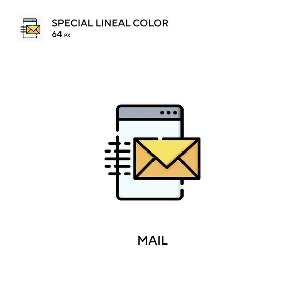 Mail Különleges Lineáris Szín Vektor Ikon Levelezési Ikonok Üzleti Projektjéhez — Stock Vector