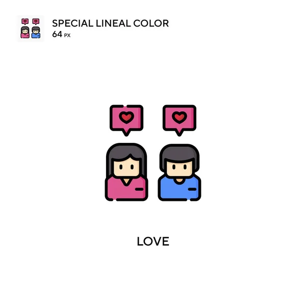 Amor Icono Especial Vector Color Lineal Iconos Amor Para Proyecto — Vector de stock