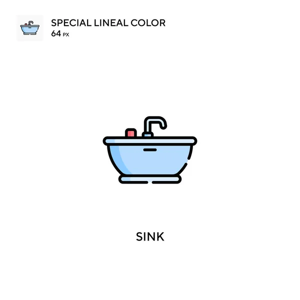 Sink Special Lineal Color Vector Icon Sink Icons Your Business — Stock Vector