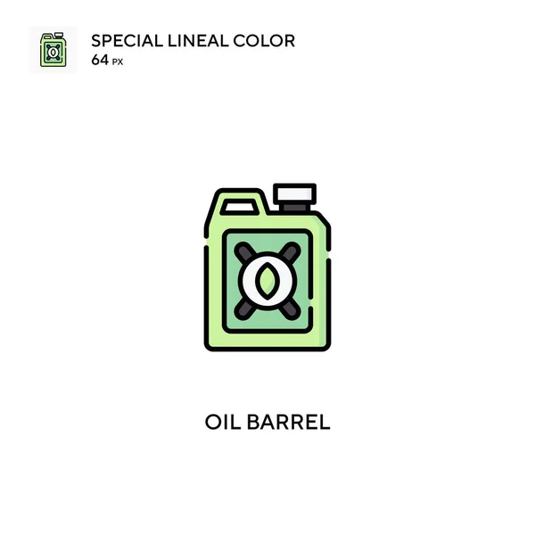 Ölfass Spezielles Lineares Farbvektorsymbol Symbole Für Ölfässer Für Ihr Geschäftsprojekt — Stockvektor
