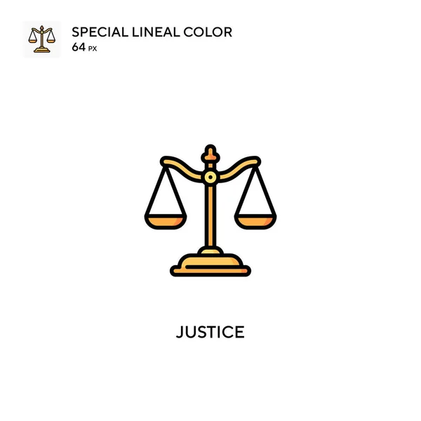 Igazságügy Különleges Lineáris Szín Vektor Ikon Igazságügyi Ikonok Üzleti Projektjéhez — Stock Vector