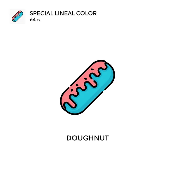 甜甜圈特殊线形彩色矢量图标 您的商业项目的甜甜圈图标 — 图库矢量图片
