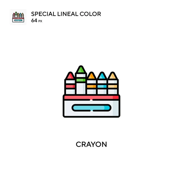 Crayon Spezielles Lineares Farbvektorsymbol Buntstift Symbole Für Ihr Geschäftsprojekt — Stockvektor
