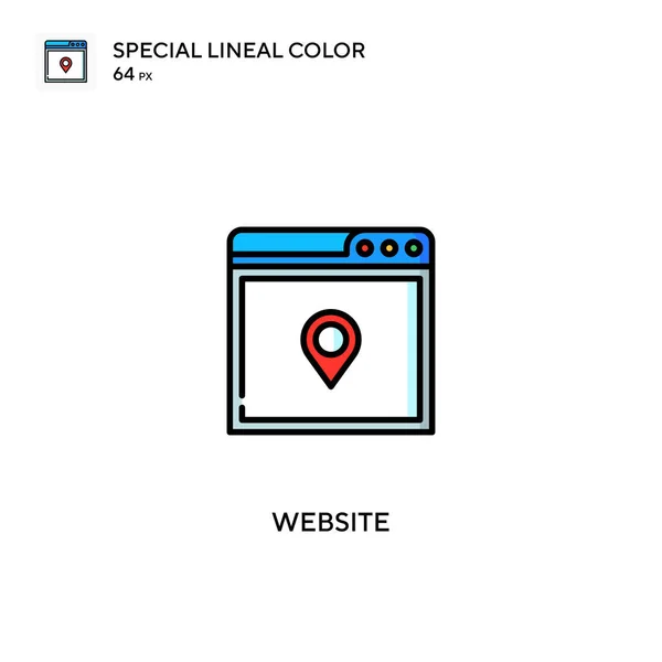 Weboldal Különleges Lineáris Szín Vektor Ikon Honlap Ikonok Üzleti Projektjéhez — Stock Vector