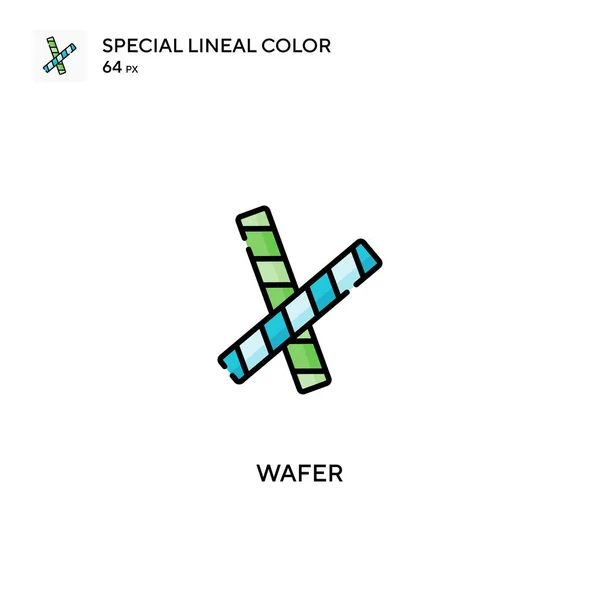 Wafer Ειδική Lineal Χρώμα Διάνυσμα Εικονίδιο Εικονίδια Wafer Για Την — Διανυσματικό Αρχείο